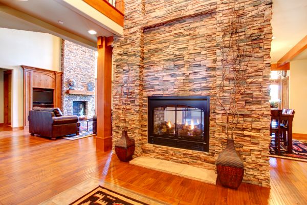 Stone Hearth Installation in Powell